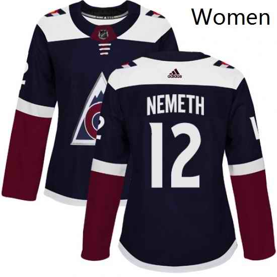 Womens Adidas Colorado Avalanche 12 Patrik Nemeth Authentic Navy Blue Alternate NHL Jersey